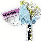 Mapa Crumpled City Hamburg