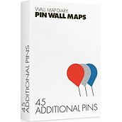 Pin World & Pin City Map pins 45 pcs