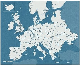 Sienas dekorācija Pin Wall Europa