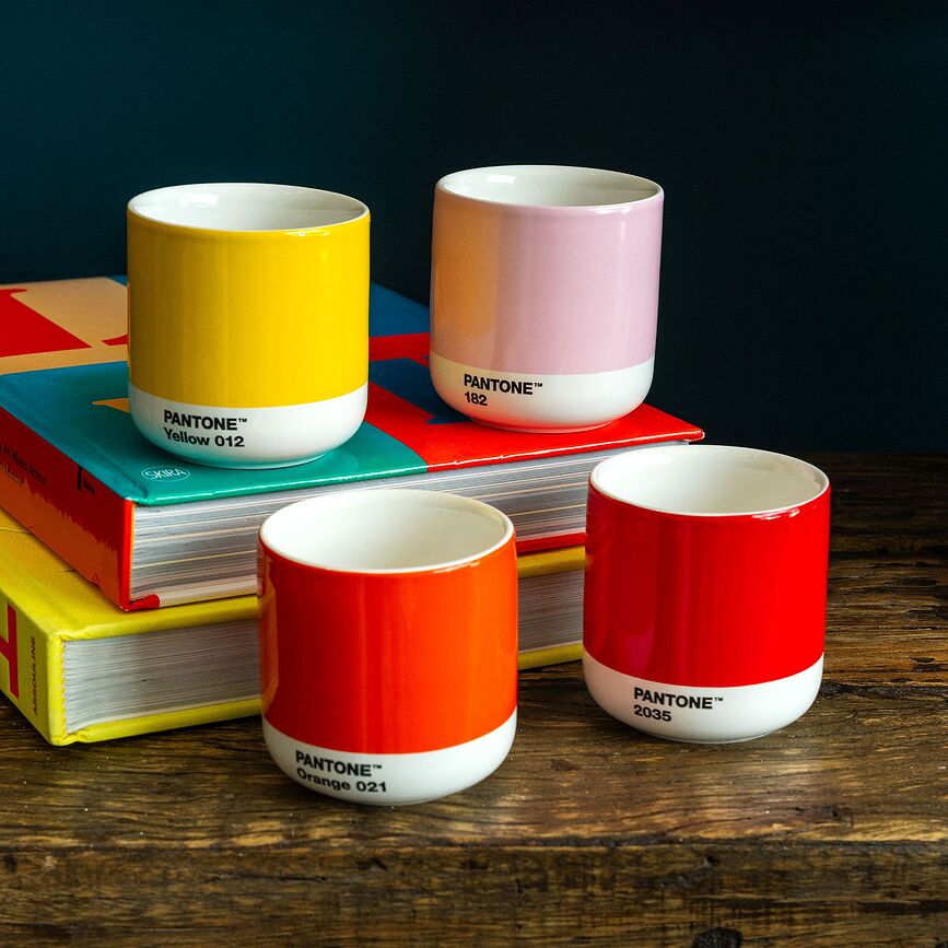 Pantone Κούπα Θερμός, 190 ml, κίτρινη