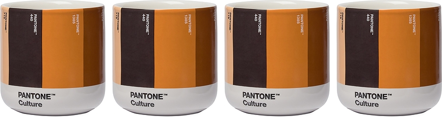 Pantone Mugs isothermes 190 ml, tons de brun, Lot de 4