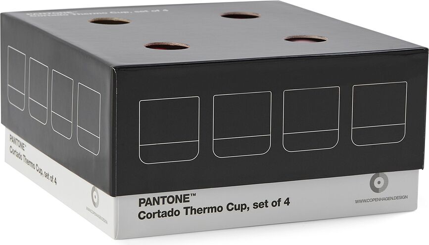 Pantone Θερμικές Κούπες, 190 ml, σε ζεστά χρώματα, 4 τμχ