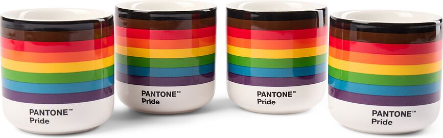 Pantone Θερμικές Κούπες πολύχρωμες, 190 ml, 4 τμχ