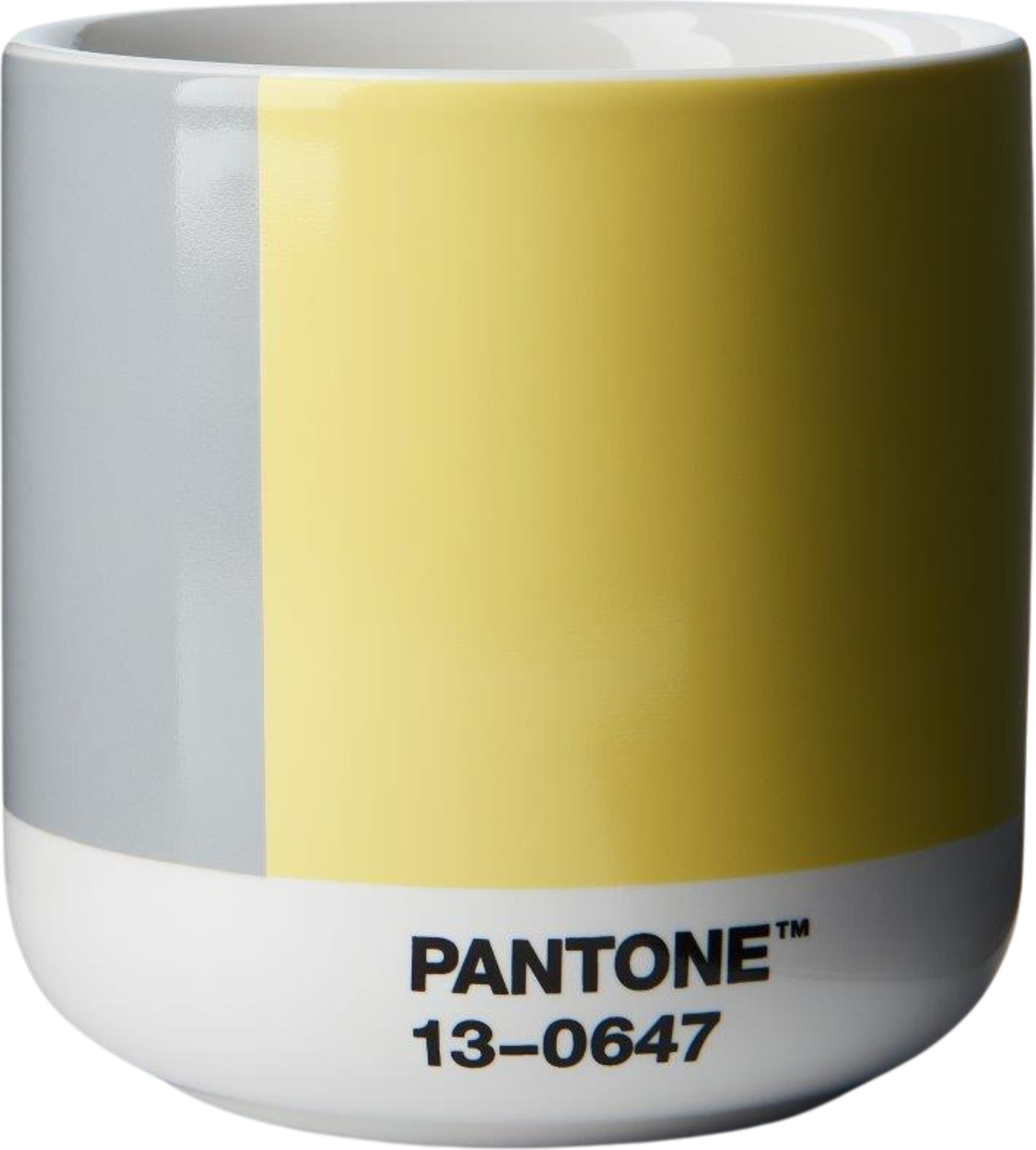 Pantone Thermobecher 190 ml grau-gelb