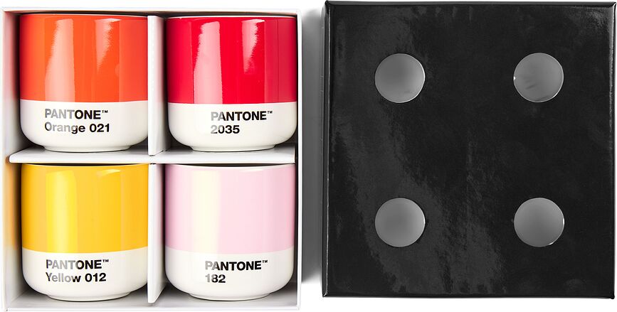 Tazas Pantone 100 ml, tonos tierra, Pack de 4 unidades