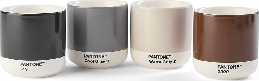 Termo hrnky Pantone 190 ml zemitá barva 4 ks