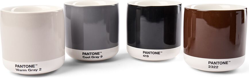 Termo hrnky Pantone 220 ml zemitá barva 4 ks