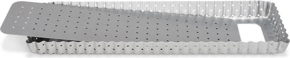 Forma do quiche Silver-Top prostokątna 11 x 35 cm perforowana