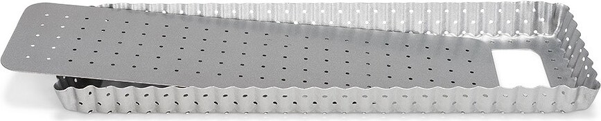 Molde para quiche Silver-Top, rectangular, perforado