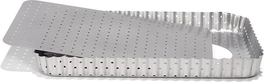 Silver-Top Moule à Quiche perforé, rectangulaire