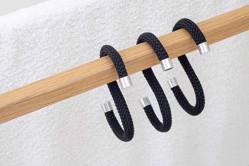 Rope S Γάντζοι, μαύροι, 5 τμχ