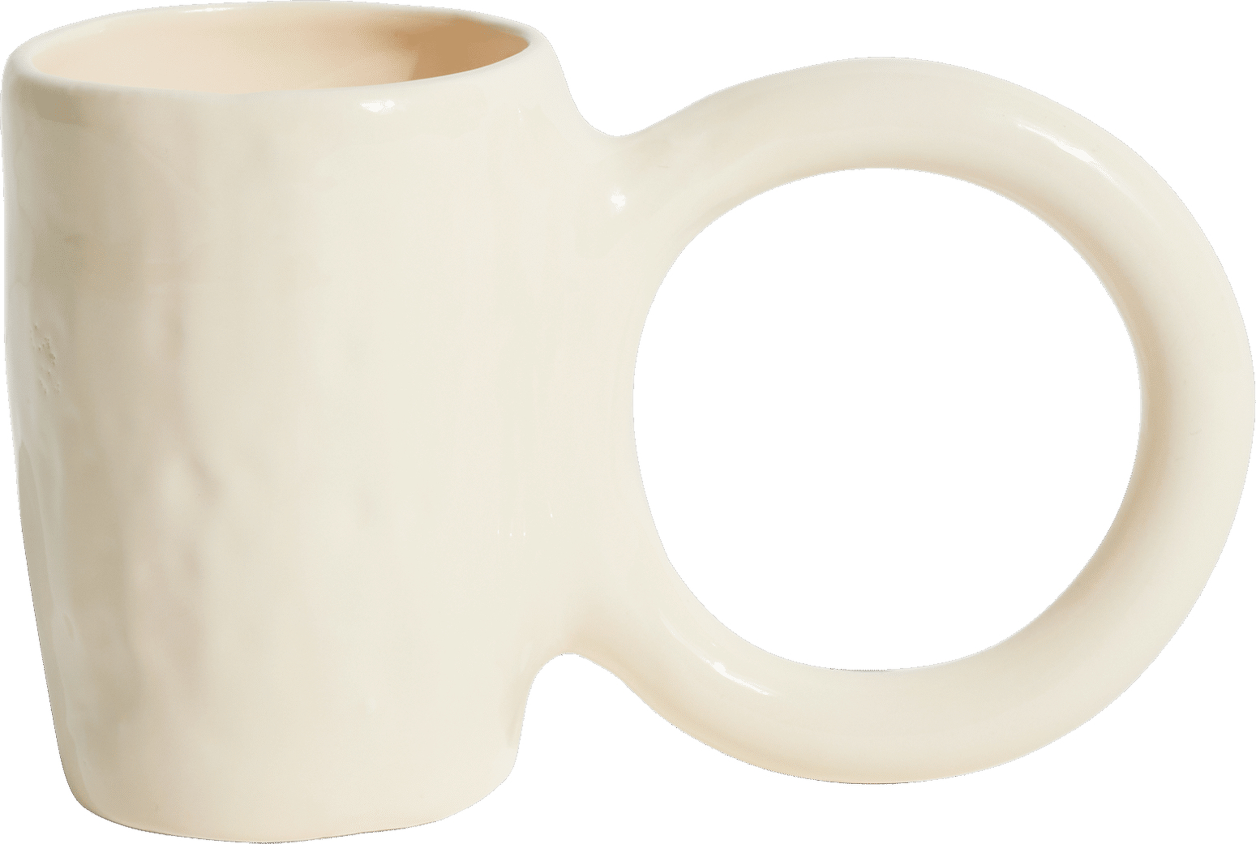 Donut Becher 12 cm, vanillefarben