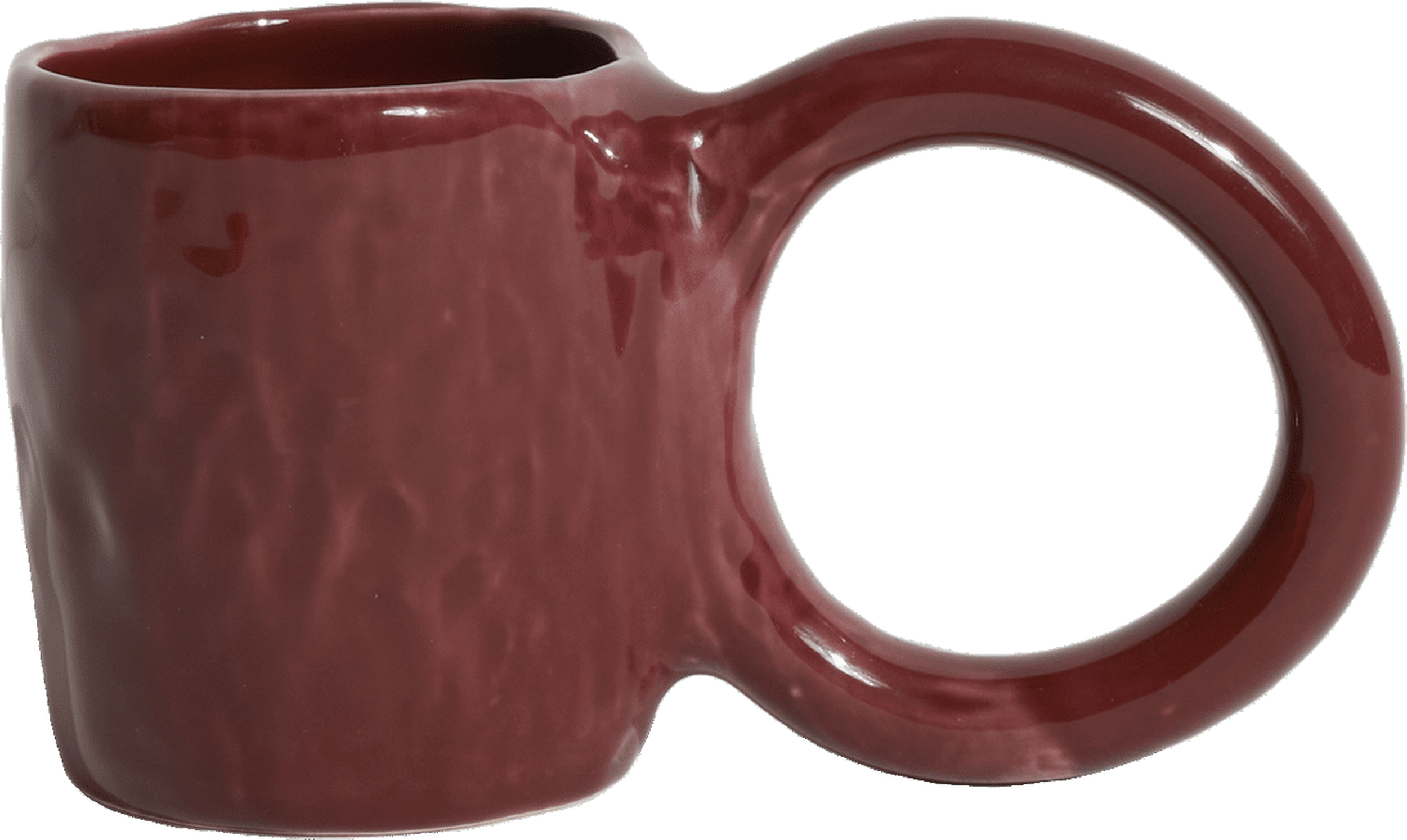 Donut Becher 9 cm, bordeauxrot