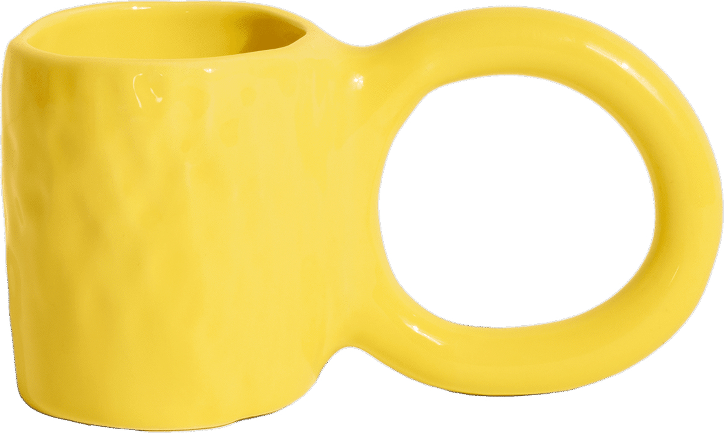 Donut Becher 9 cm, zitronengelb