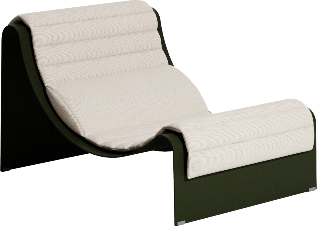 Eclipse Chaiselongue, dunkelgrün