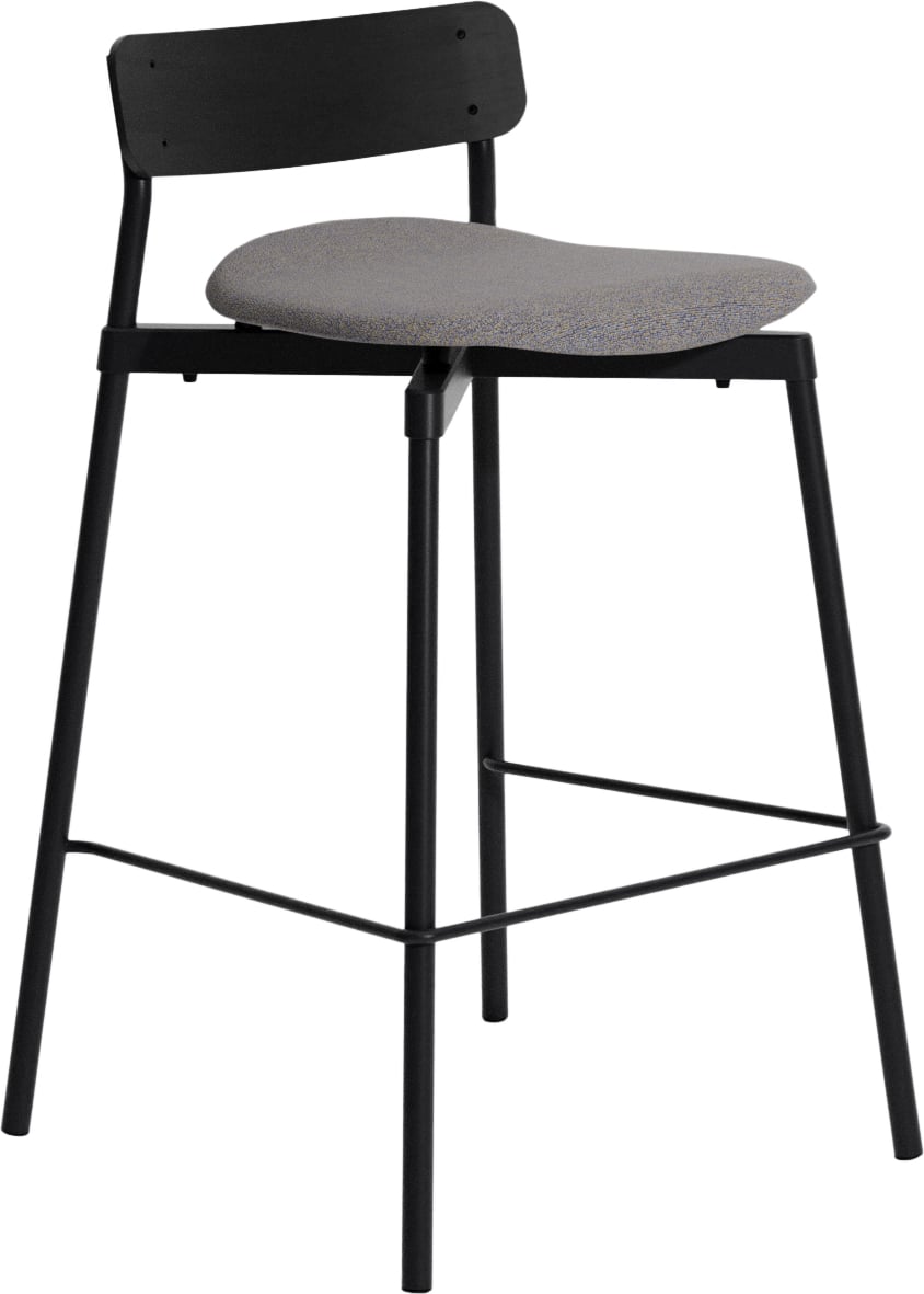 Fromme Wood Barhocker 65 cm mit gepolstertem Sitz, beige