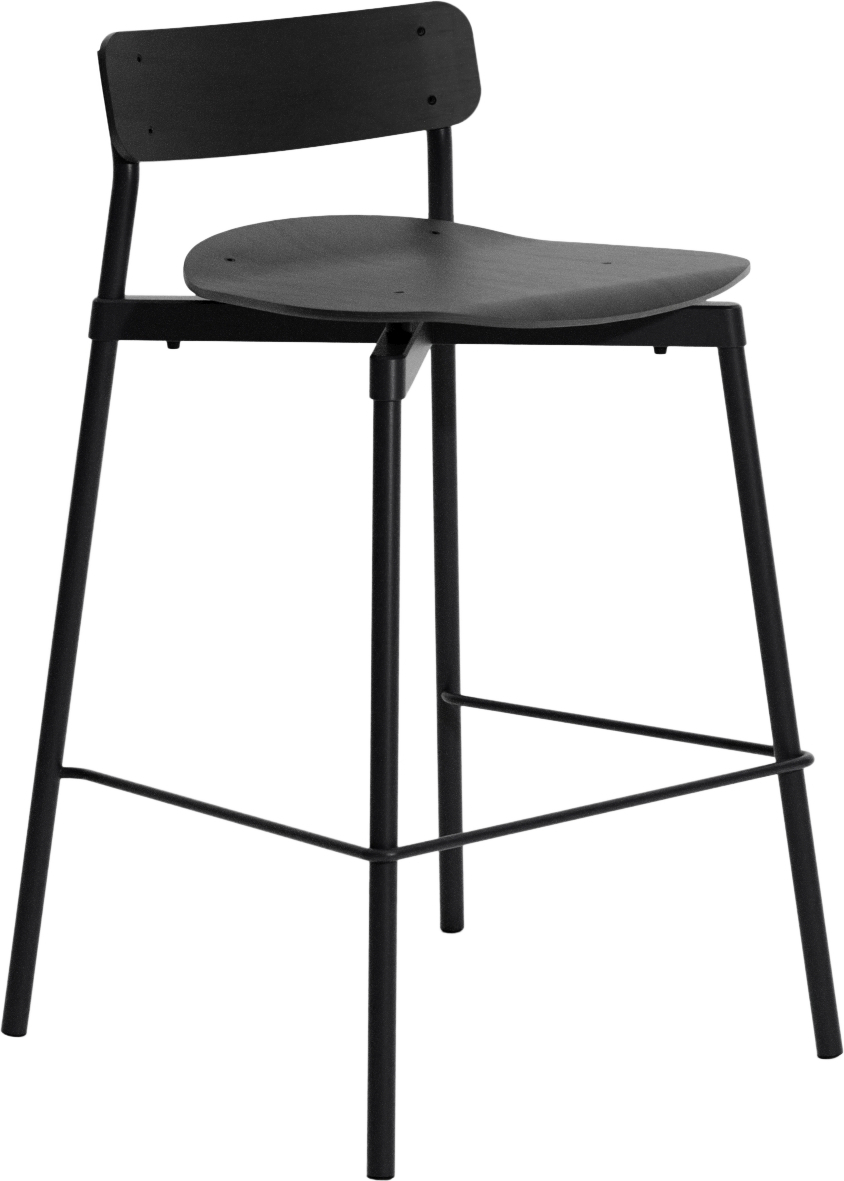 Fromme Wood Barhocker 65 cm, schwarz