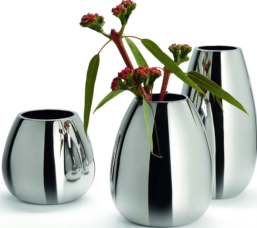 Anais Vase, taille L, argenté