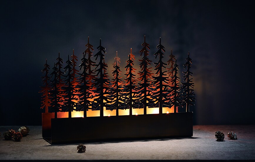 Bosque Photophore pour bougie chauffe-plat