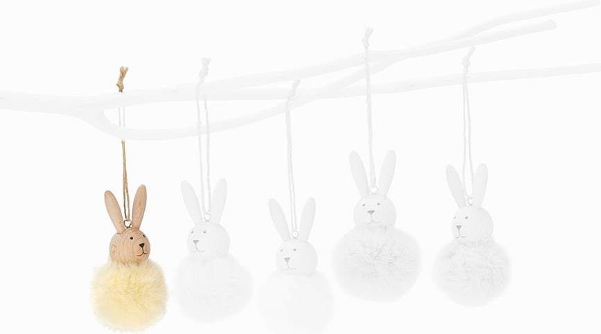 Colgante de conejo de Pascua Emmy, amarillo