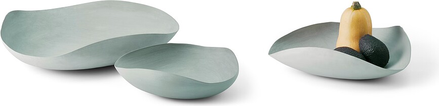 Cuenco Leaf L, gris claro