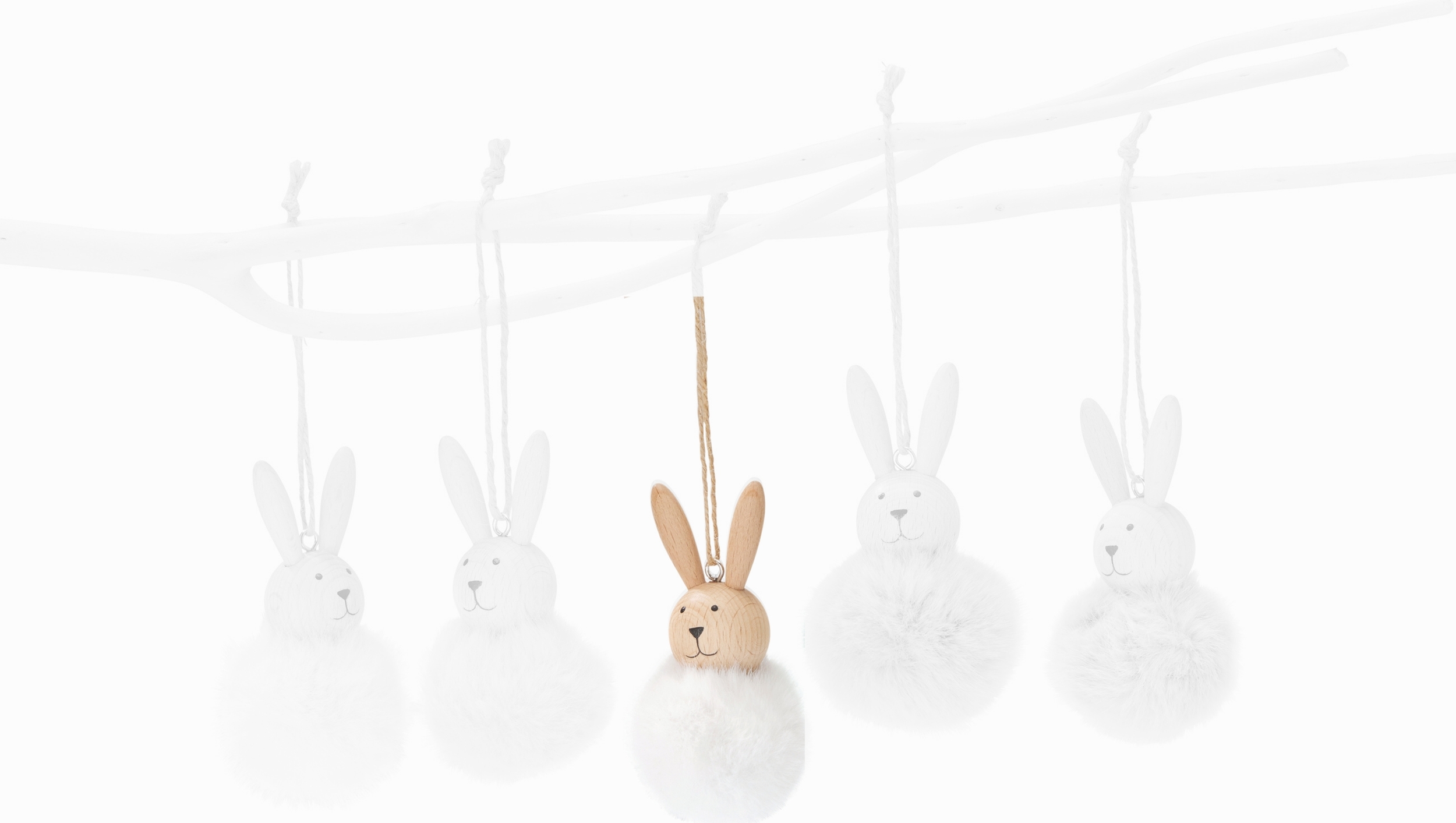 Emmy Osteranhänger Hase, weiß
