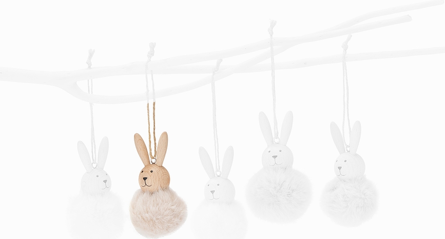 Emmy Suspension Lapin de Pâques, crème