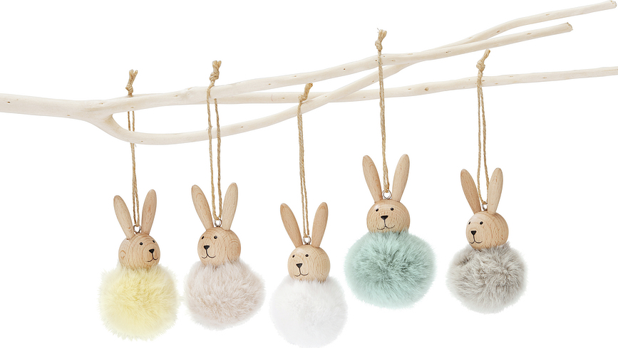 Emmy Suspension lapin de Pâques, jaune