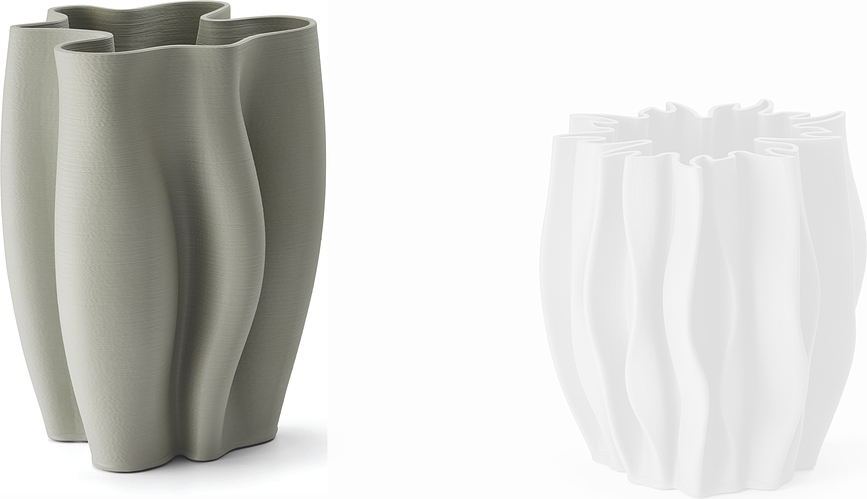Floree Vase, gris clair