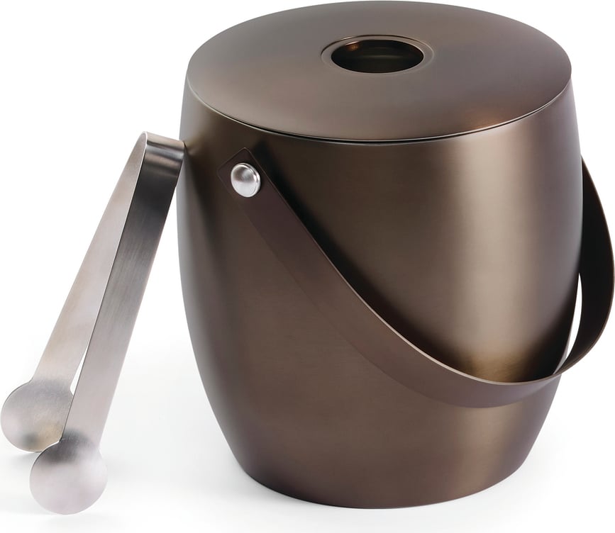 Hemingway Kanta za led smeđa s kliještima Set od 2 dijela