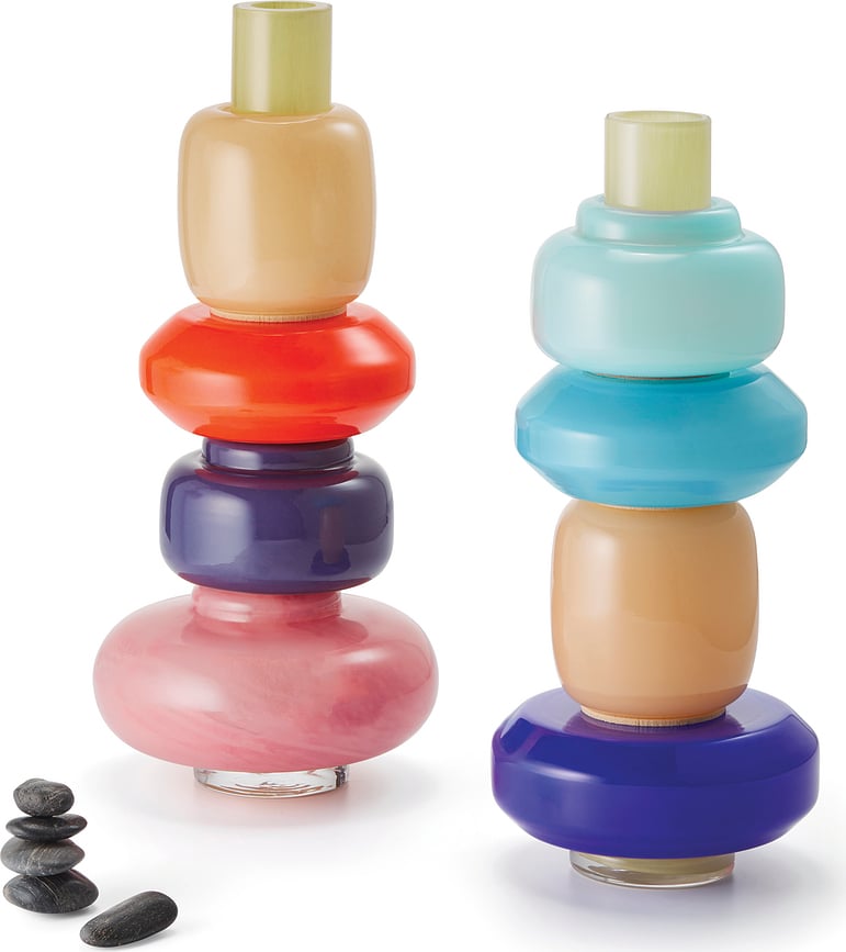 Jarrón modular Bianetti, 36,5 cm, multicolor