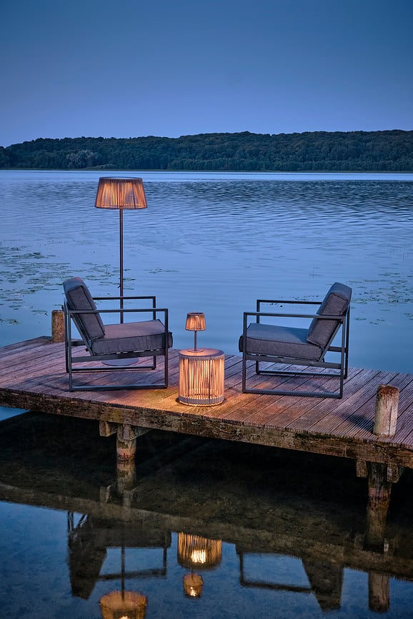 Lámpara solar Lumen, beige