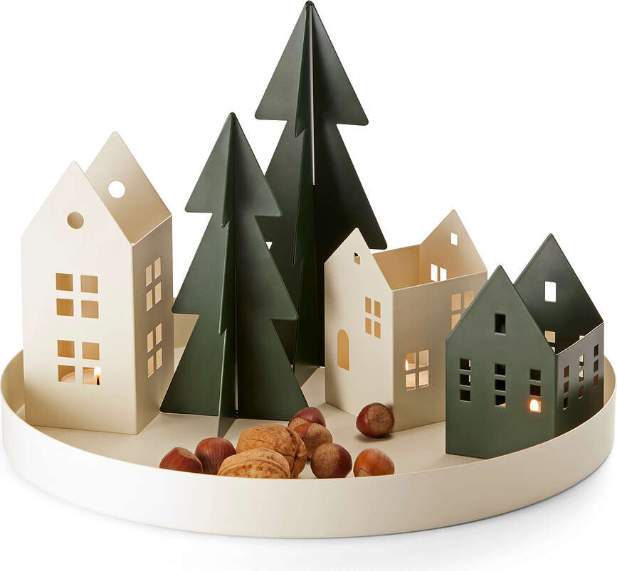 Le Quartier Porte-bougie de Noël avec plateau