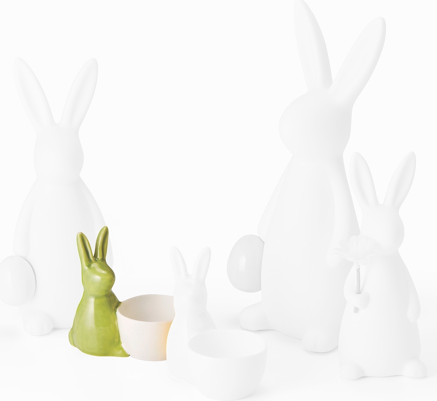 Milo Coquetier motif lapin, vert