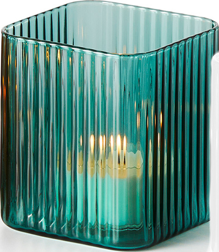 Noveau Teelichthalter, blau