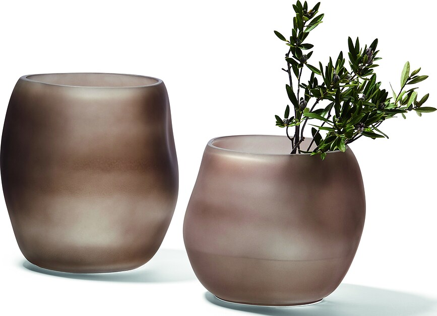 Organic Vase S, marron