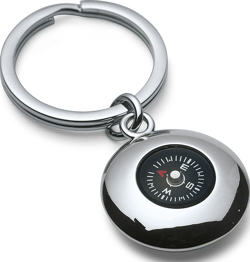 Pole Obesek za ključe s kompasom