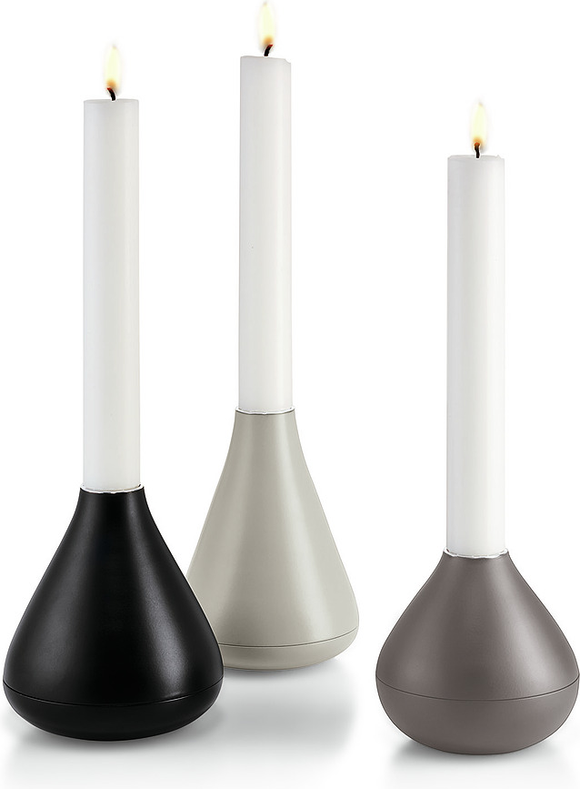 Portavelas Drops, gris