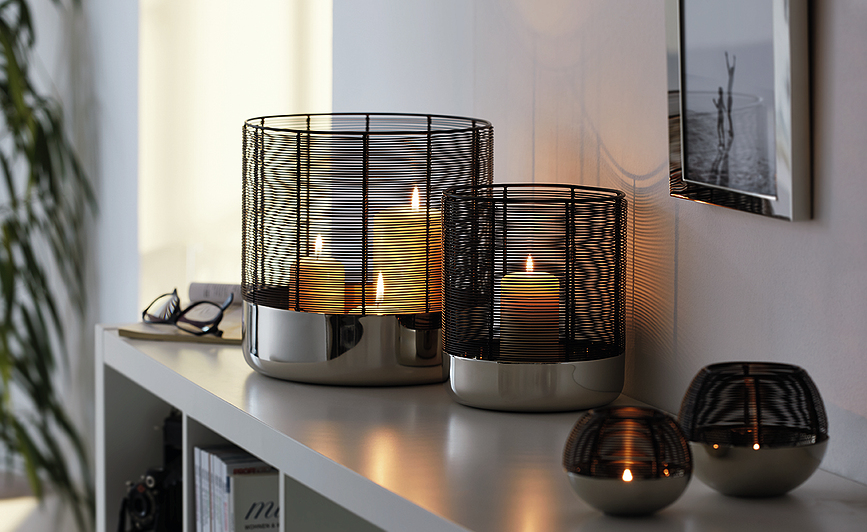 Portavelas para velas de té Luna, modelo M