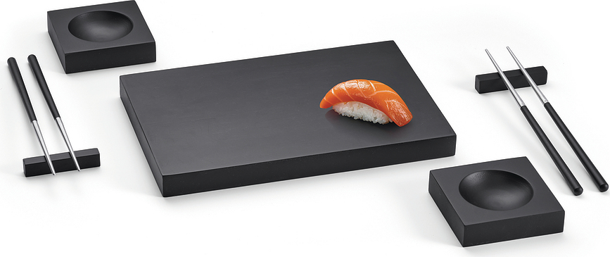 Set de Sushi Noir, para 2 personas, 7 piezas