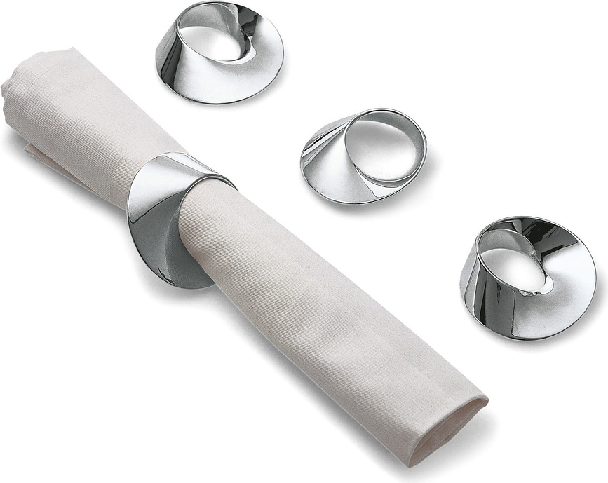 Swirl Ronds de Serviette, Lot de 4