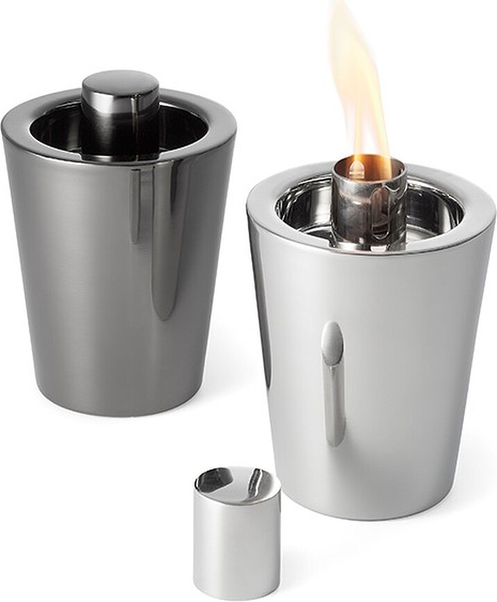 Tarcia Lampe à huile, argentée foncée