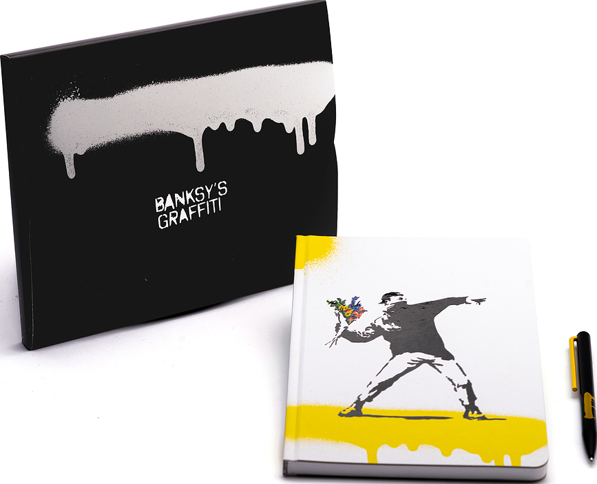 Cuaderno con Bolígrafo Pininfarina Banksy, A5, 128 páginas, Set de 2 piezas