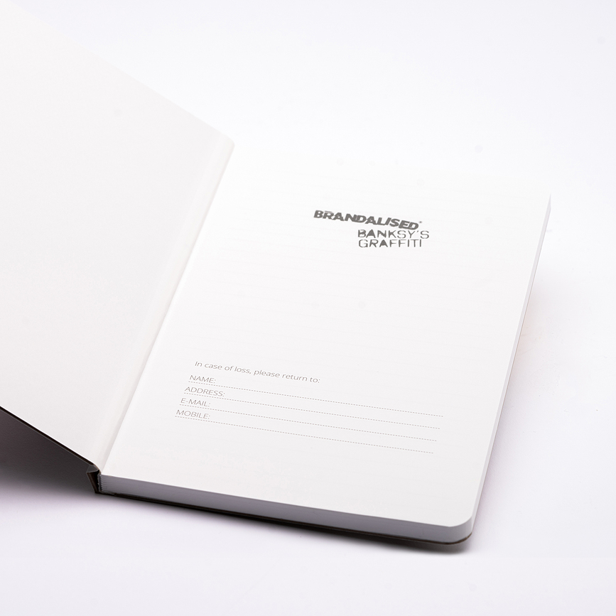 Cuaderno de papel de piedra impermeable Pininfarina Banksy Flower, A5, 128 páginas