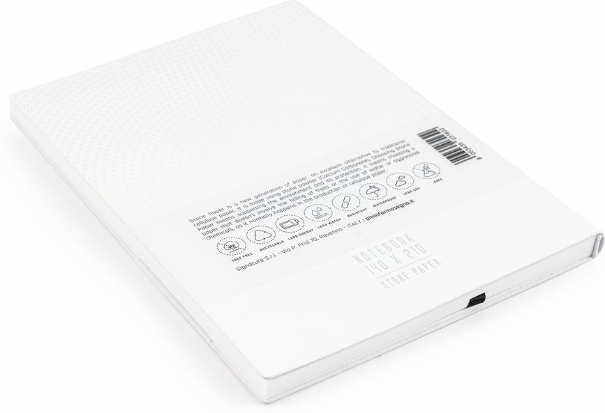 Cuaderno de papel de piedra impermeable Pininfarina Flexi, A5, 128 páginas, rayado, negro