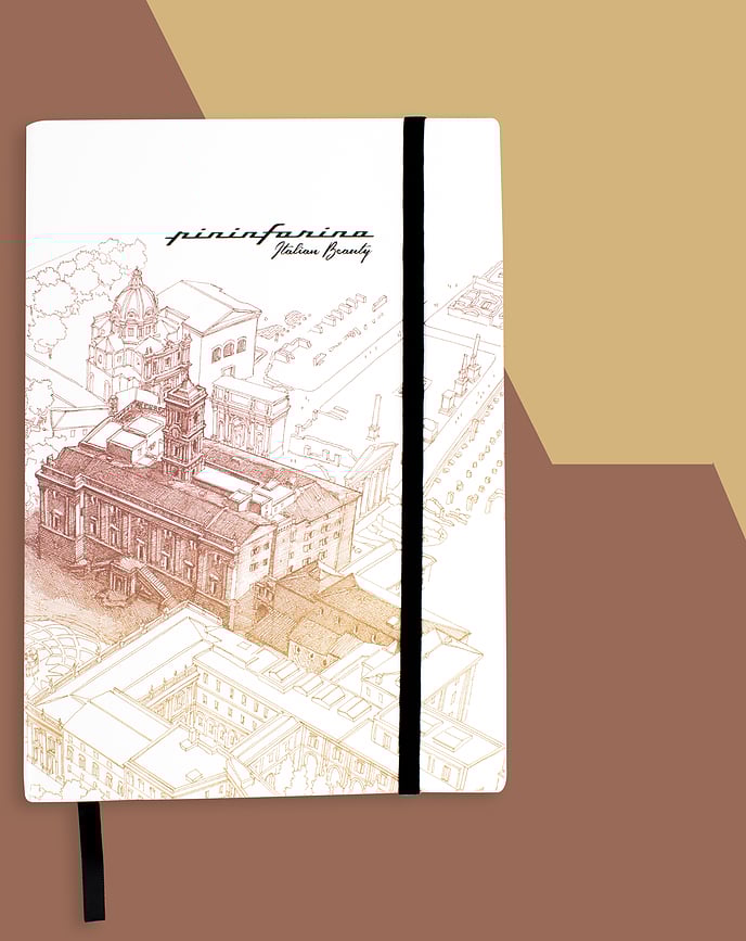 Cuaderno de papel de piedra impermeable Pininfarina Italian Beauty Milano, A5, 128 páginas