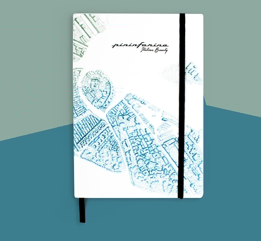 Cuaderno de papel de piedra impermeable Pininfarina Italian Beauty Milano, A5, 128 páginas