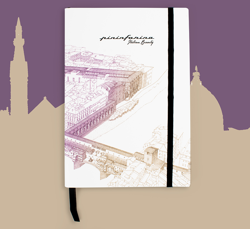 Cuaderno de papel de piedra impermeable Pininfarina Italian Beauty Milano, A5, 128 páginas
