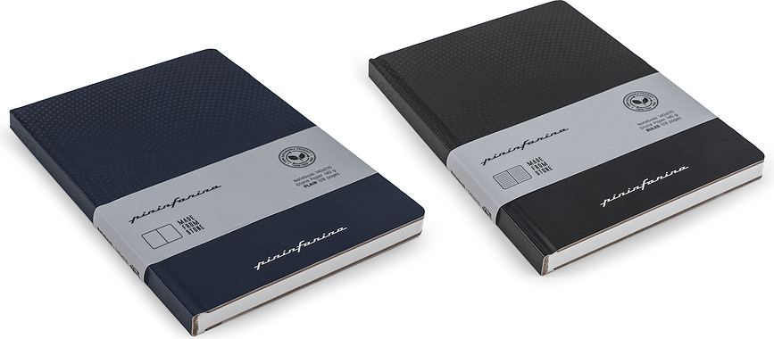 Cuaderno de papel de piedra impermeable Pininfarina Hard, tapa dura, A5, liso, azul, 128 páginas