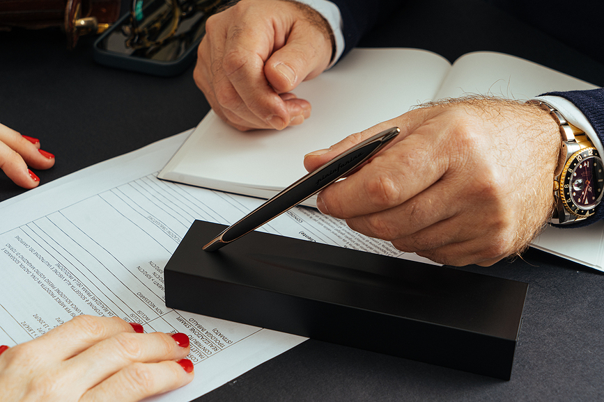 Lápiz Eterno de aluminio Pininfarina Cambiano, negro